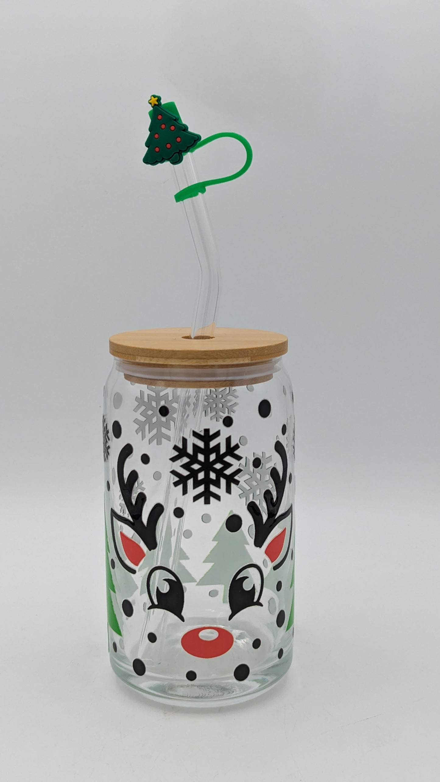 Reindeer glass cup