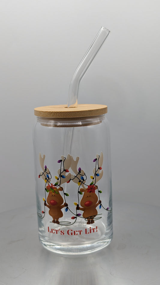Let's get lit glass cup
