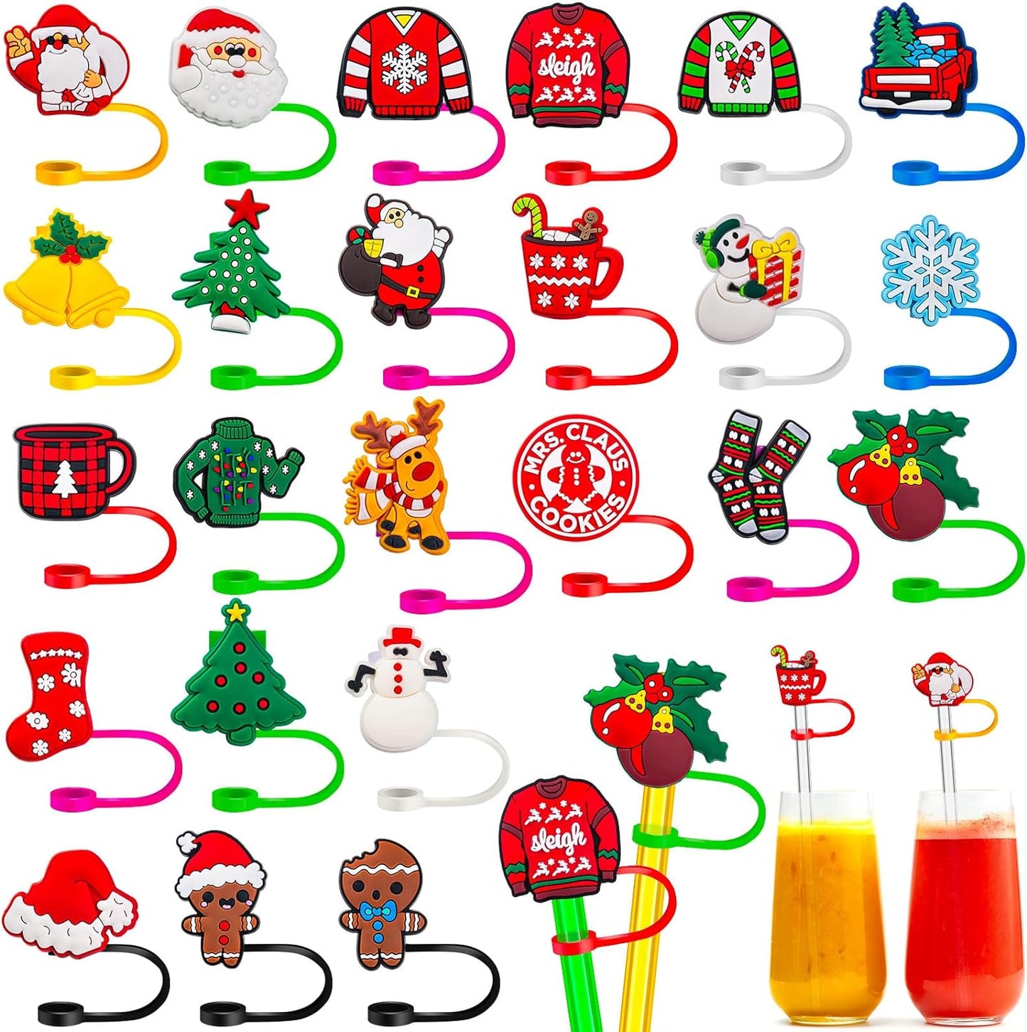 Christmas Straw Toppers